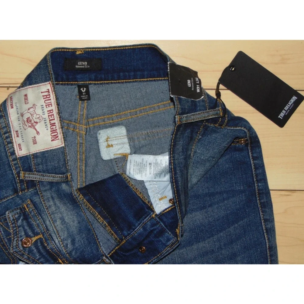 True Religion Geno Relaxed Slim Medium Duggy Wash Men's Jeans 31x32 NWT
